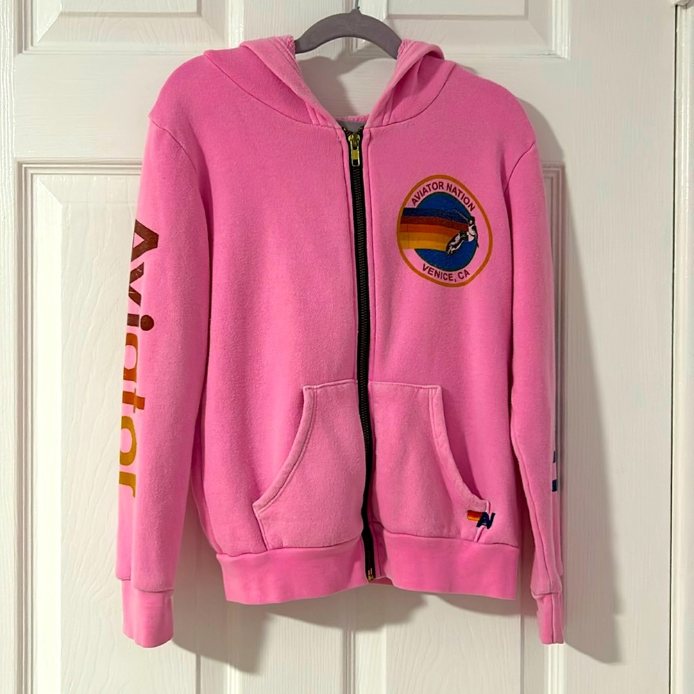 Pink Aviator Nation zip up